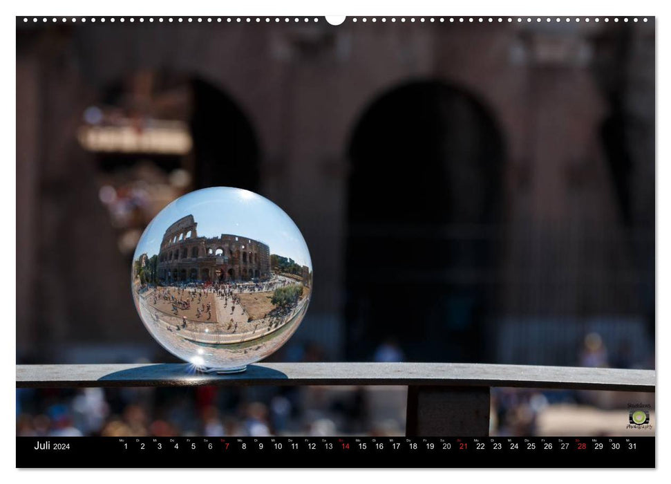 Glass ball, The world is a ball (CALVENDO Premium Wall Calendar 2024) 