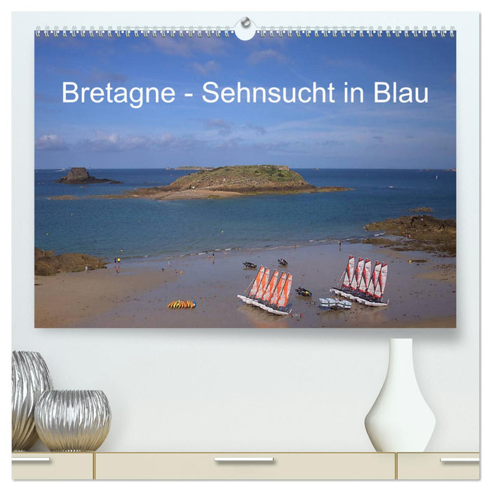 Bretagne - Sehnsucht in Blau (CALVENDO Premium Wandkalender 2024)