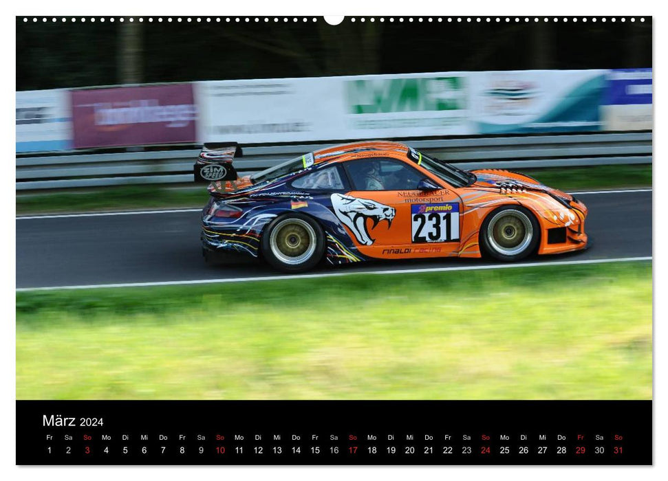Hill climb and rally in a Porsche (CALVENDO wall calendar 2024) 