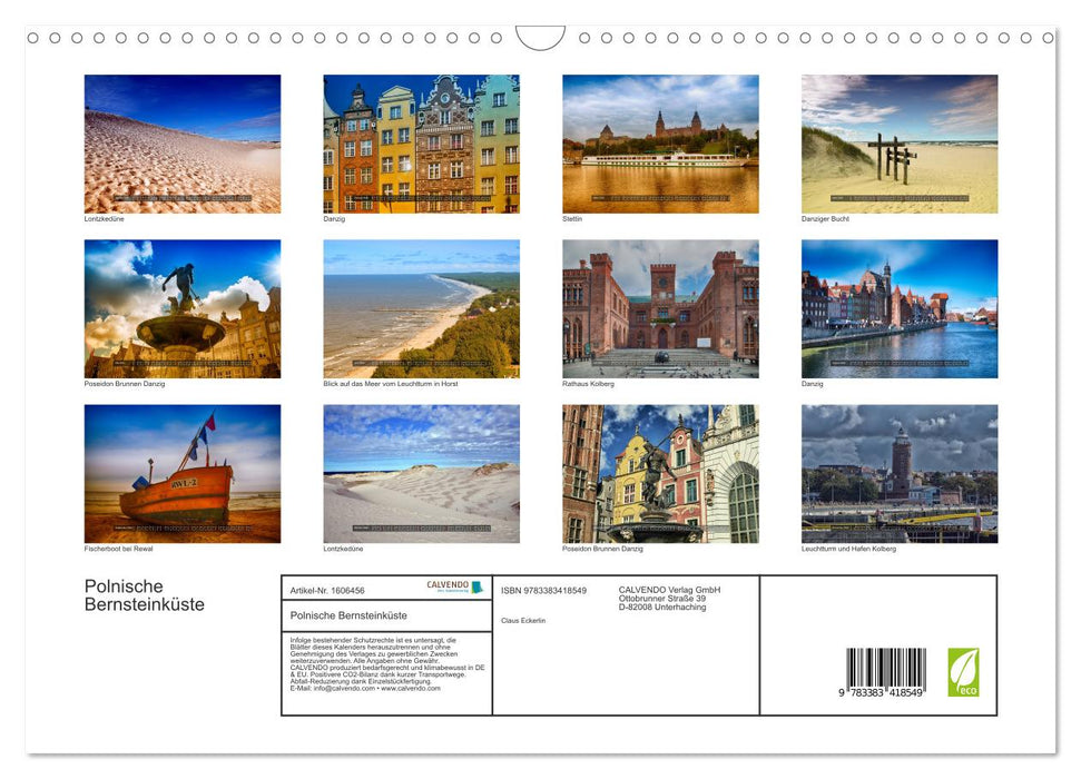 Polish Amber Coast (CALVENDO wall calendar 2024) 