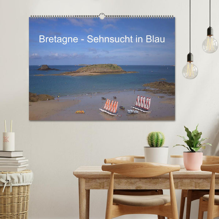 Bretagne - Sehnsucht in Blau (CALVENDO Wandkalender 2024)