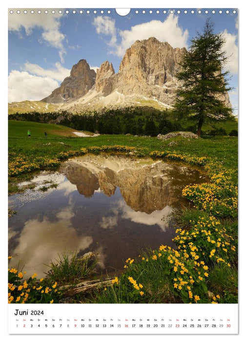 Die Dolomiten um Südtirol (CALVENDO Wandkalender 2024)