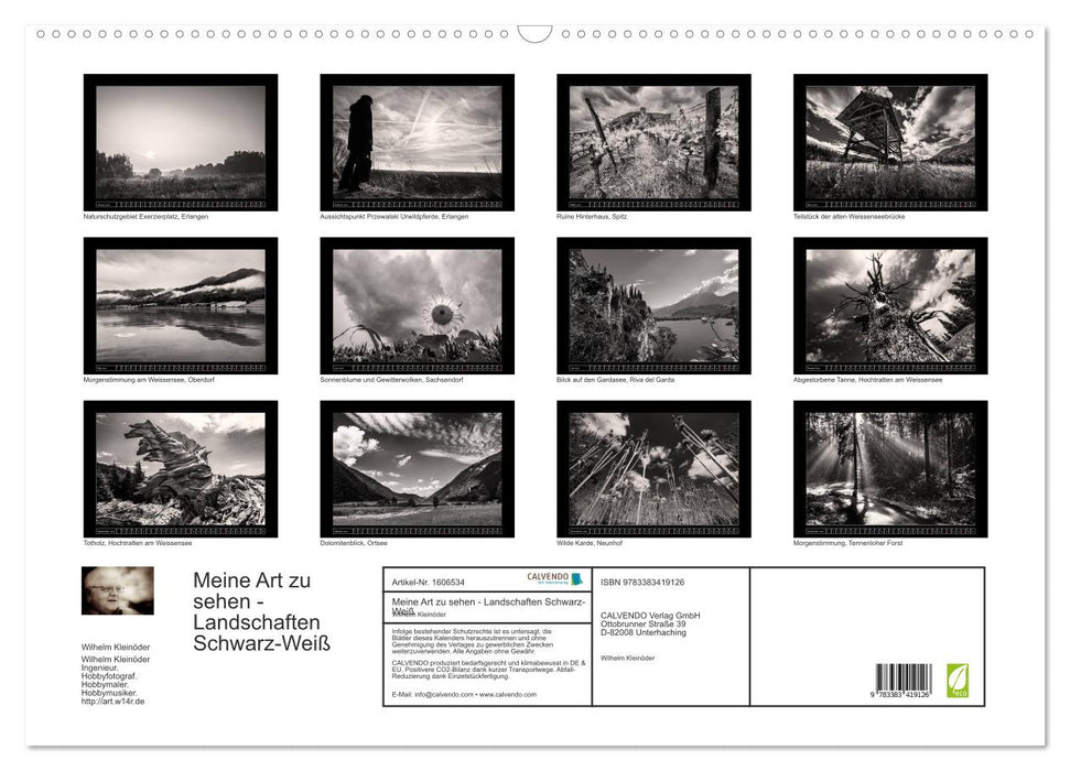 Meine Art zu sehen - Landschaften Schwarz-Weiß (CALVENDO Wandkalender 2024)