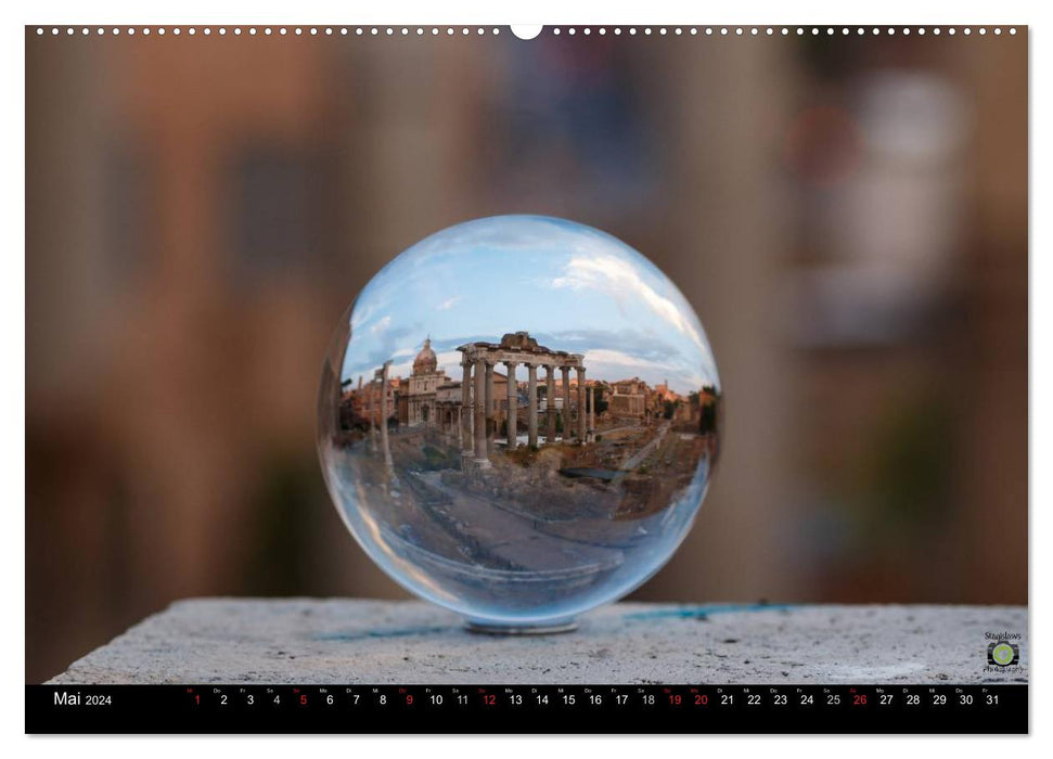 Glaskugel, Die Welt ist eine Kugel (CALVENDO Wandkalender 2024)