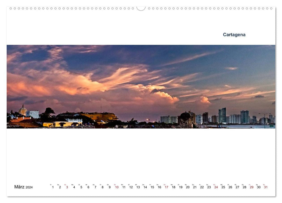 Colombia - Land of Colors and Light (CALVENDO Wall Calendar 2024) 