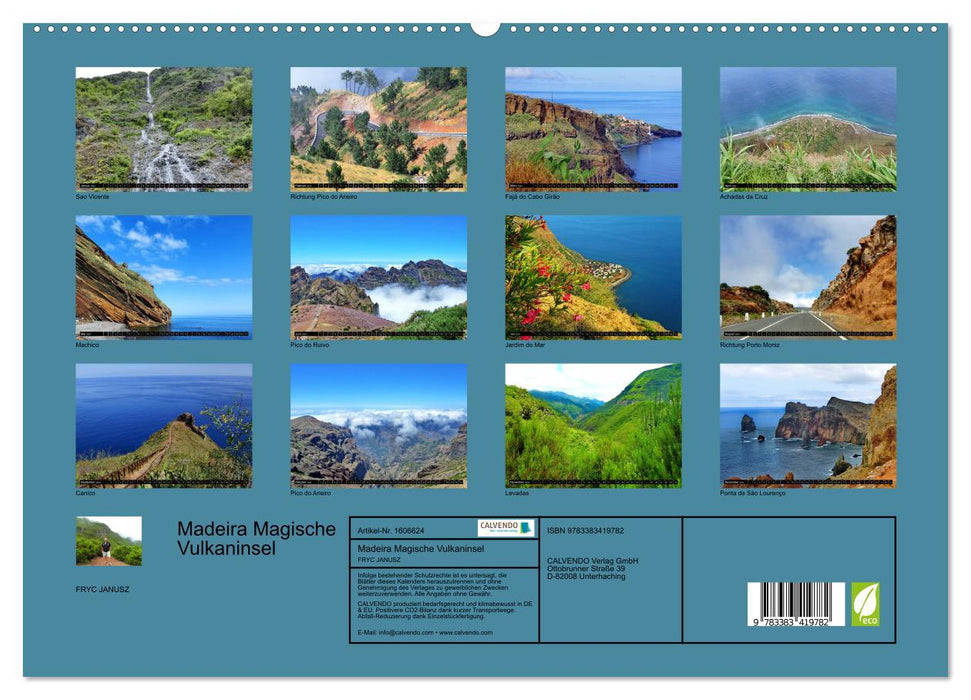Madeira Magical Volcanic Island (CALVENDO Premium Wall Calendar 2024) 