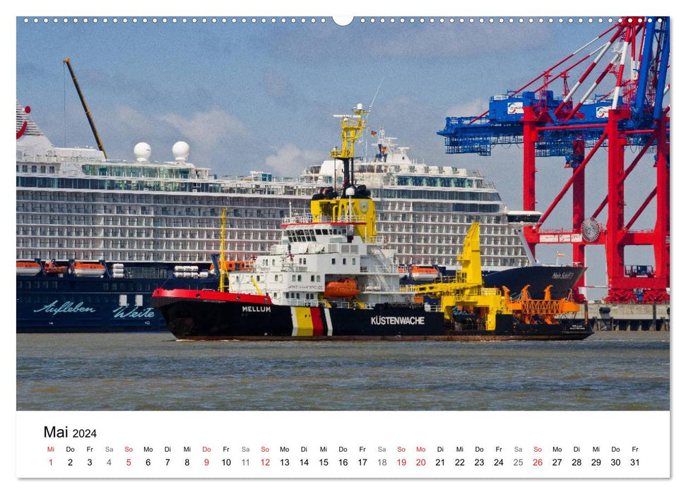 Maritime impressions Wilhelmshaven (CALVENDO wall calendar 2024) 