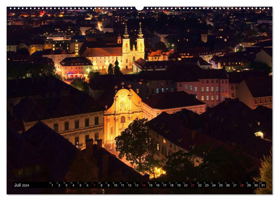Graz - Metropolis of Styria (CALVENDO Premium Wall Calendar 2024) 