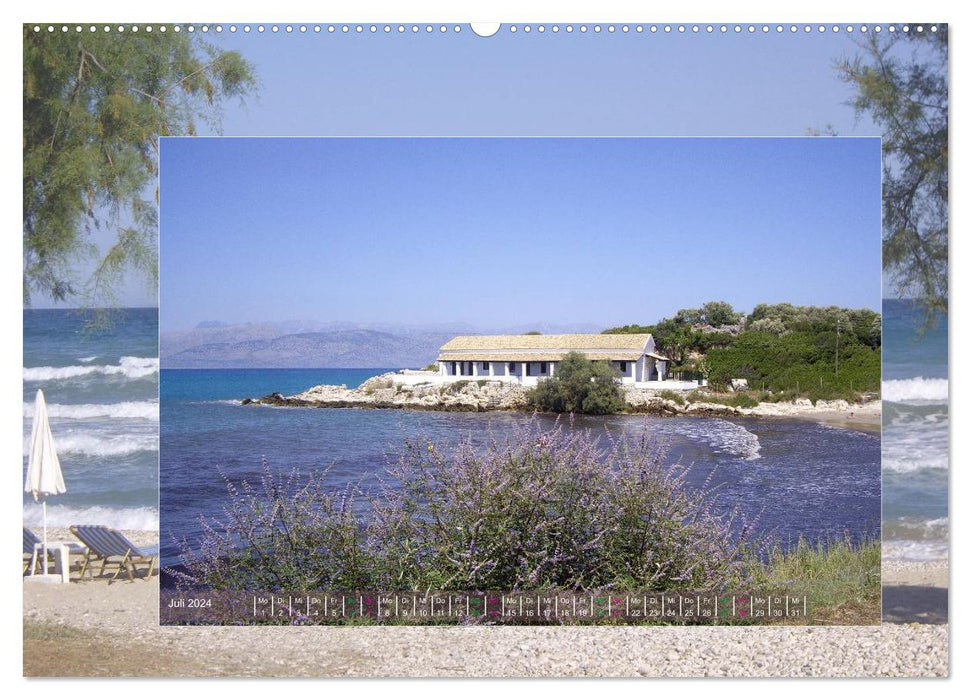 Corfu, coastal landscapes (CALVENDO Premium Wall Calendar 2024) 