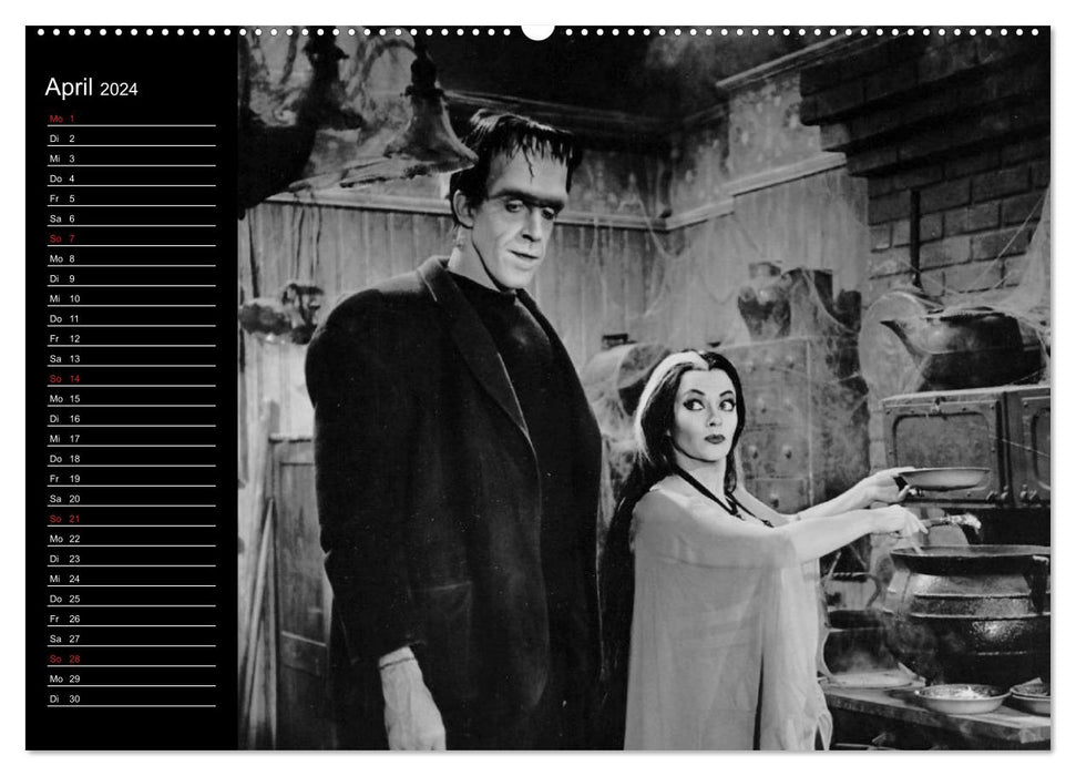 Cult films - black and white classics (CALVENDO Premium Wall Calendar 2024) 