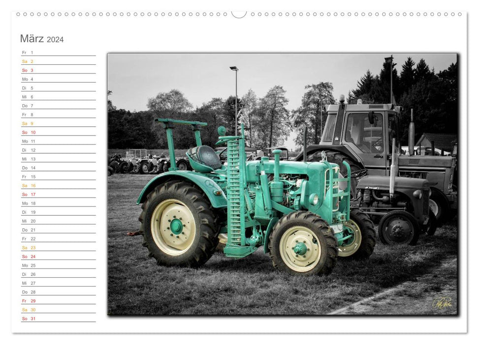 Classic Car - Tractor Nostalgia (CALVENDO Premium Wall Calendar 2024) 