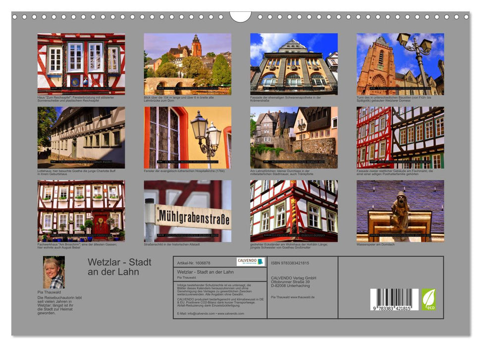 Wetzlar - Stadt an der Lahn (CALVENDO Wandkalender 2024)
