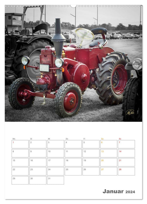 Classic Car - Tractor Love (CALVENDO Premium Wall Calendar 2024) 