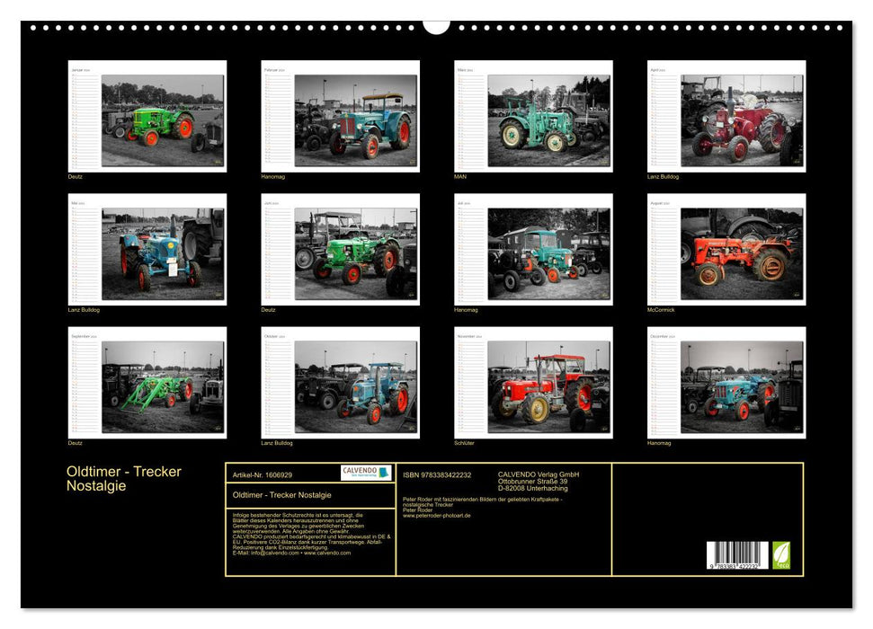 Classic cars - tractors nostalgia (CALVENDO wall calendar 2024) 
