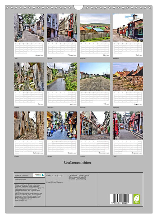 Straßenansichten (CALVENDO Wandkalender 2024)