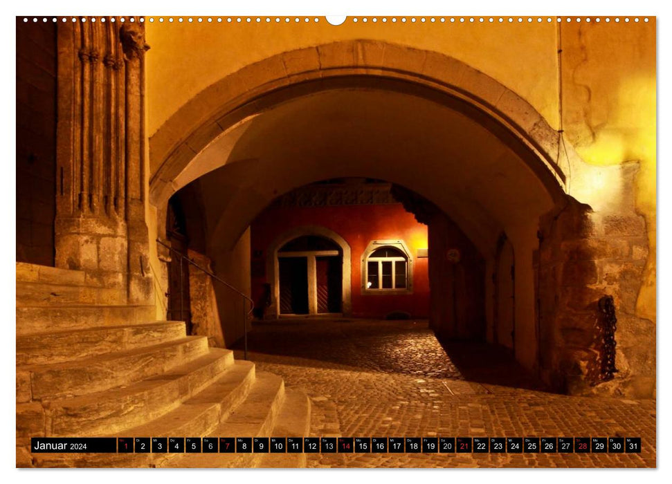 Romantisches Regensburg (CALVENDO Premium Wandkalender 2024)