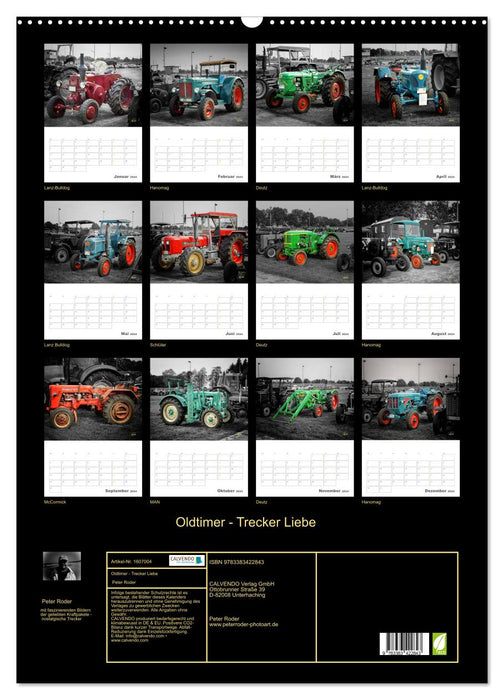 Classic Car - Tractor Love (CALVENDO Wall Calendar 2024) 