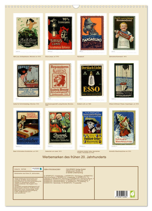 Werbemarken des frühen 20. Jahrhunderts (CALVENDO Wandkalender 2024)