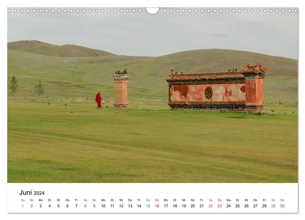 Mongolei entdecken - Landschaften und Klöster (CALVENDO Wandkalender 2024)