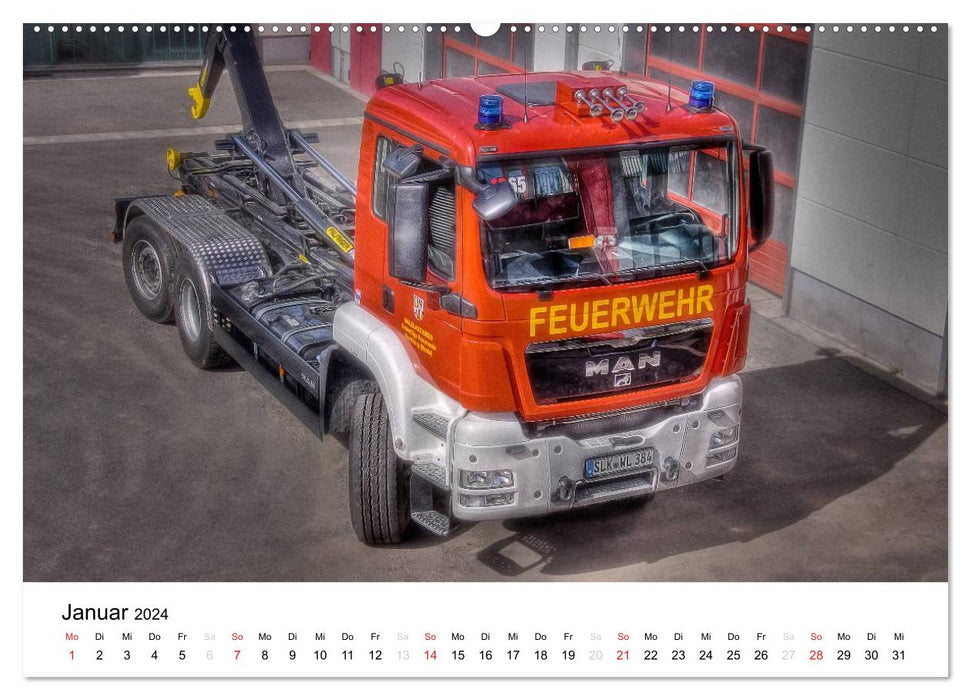Feuerwehr im Bernburger Land (CALVENDO Premium Wandkalender 2024)