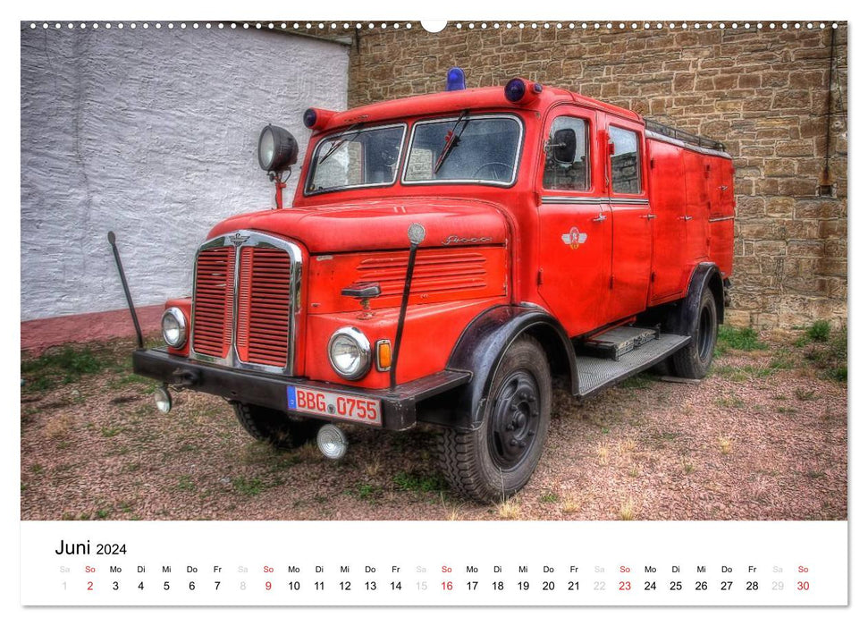 Fire department in Bernburger Land (CALVENDO Premium Wall Calendar 2024) 