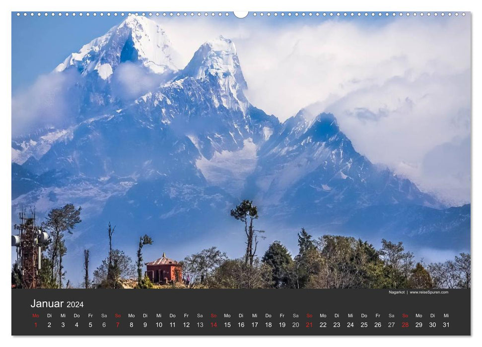 Nepal 2024 - So close to heaven (CALVENDO Premium Wall Calendar 2024) 