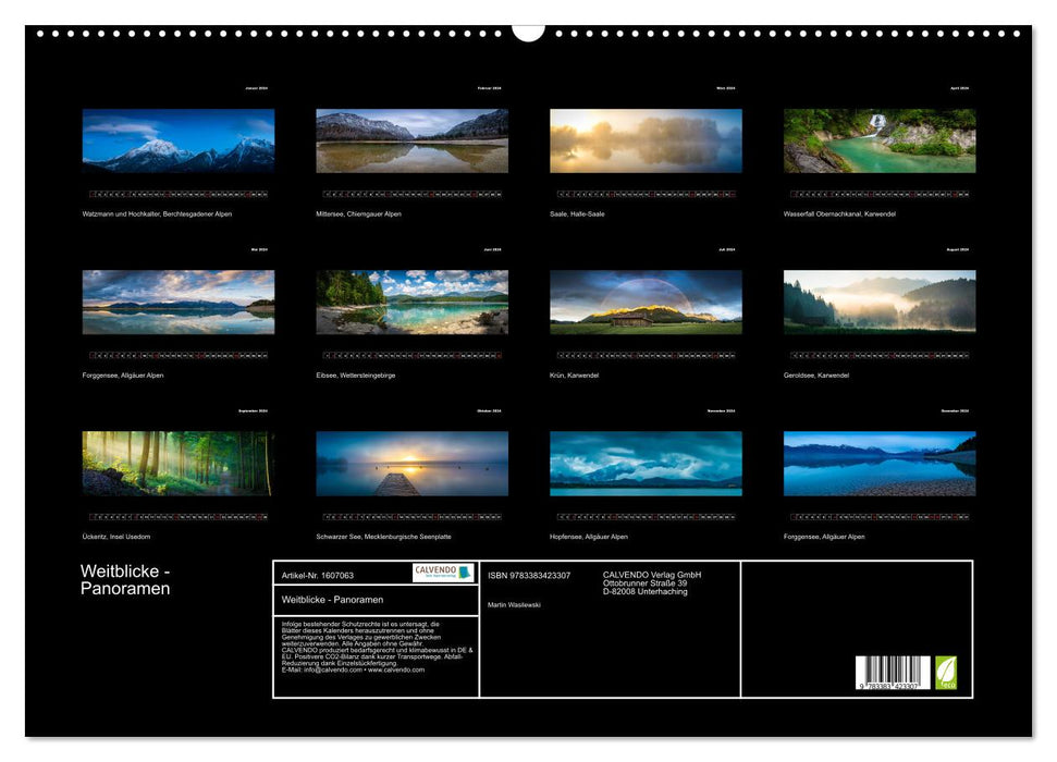 Wide views - panoramas (CALVENDO wall calendar 2024) 