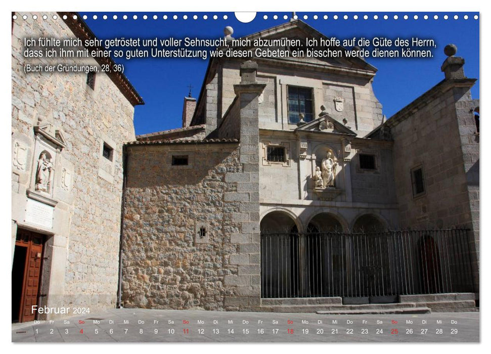In the footsteps of Saint Teresa of Avila (CALVENDO wall calendar 2024) 