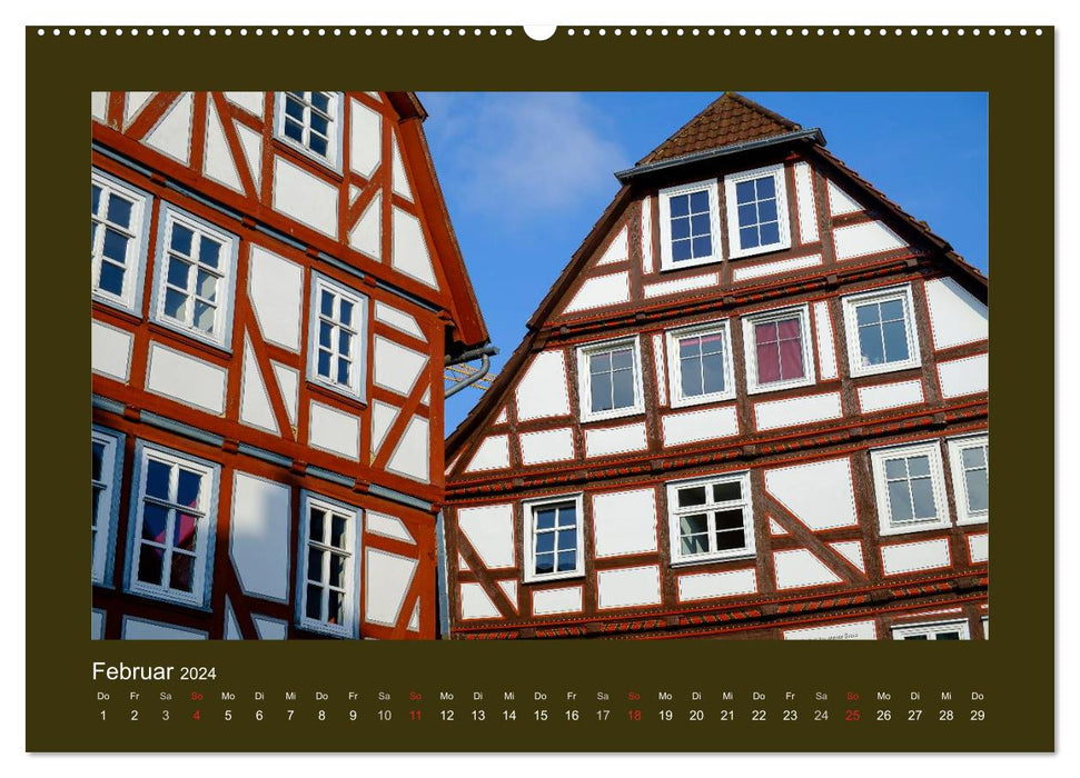 Fachwerk in Nordhessen (CALVENDO Premium Wandkalender 2024)