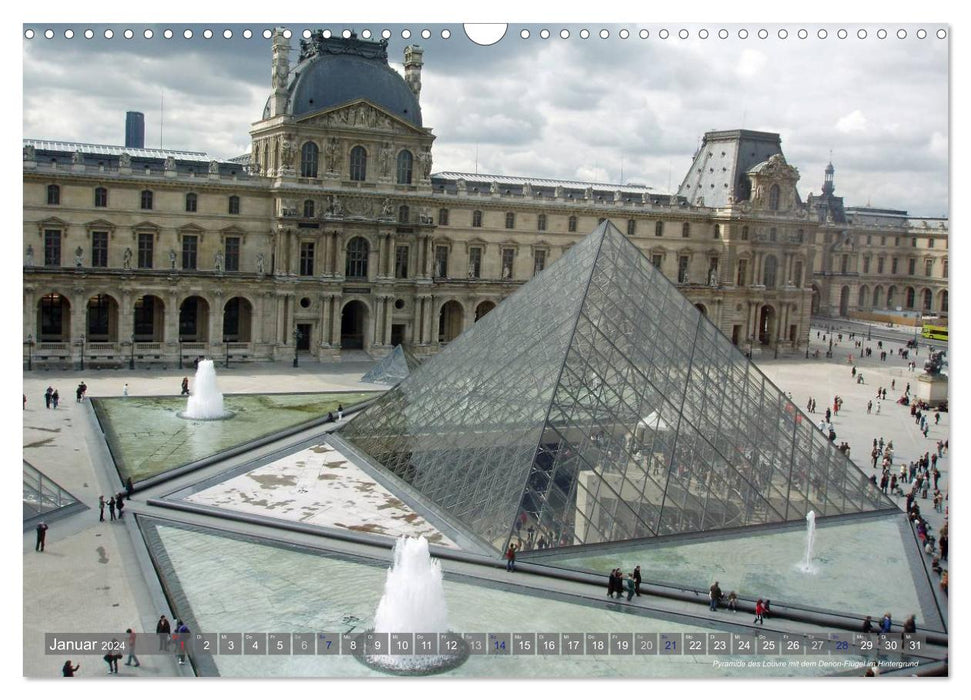 Paris Highlights Wandkalender 2024 DIN A3 quer (CALVENDO Wandkalender 2024)