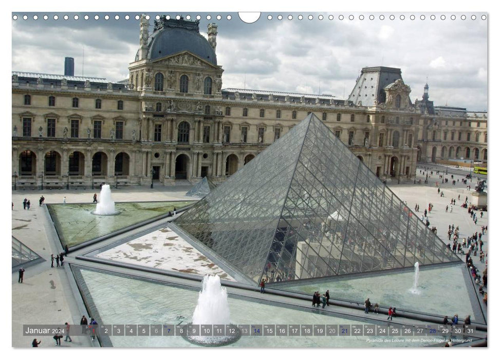 Paris Highlights Wall Calendar 2024 DIN A3 landscape (CALVENDO Wall Calendar 2024) 