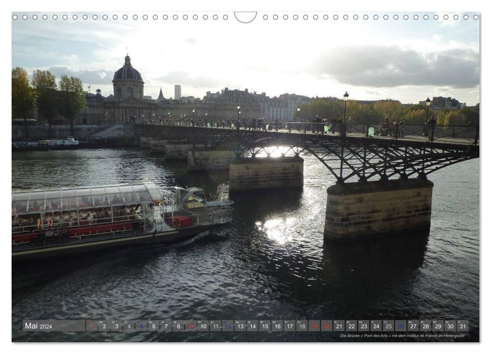 Paris Highlights Wall Calendar 2024 DIN A3 landscape (CALVENDO Wall Calendar 2024) 