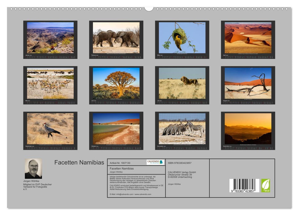 Facets of Namibia (CALVENDO Premium Wall Calendar 2024) 
