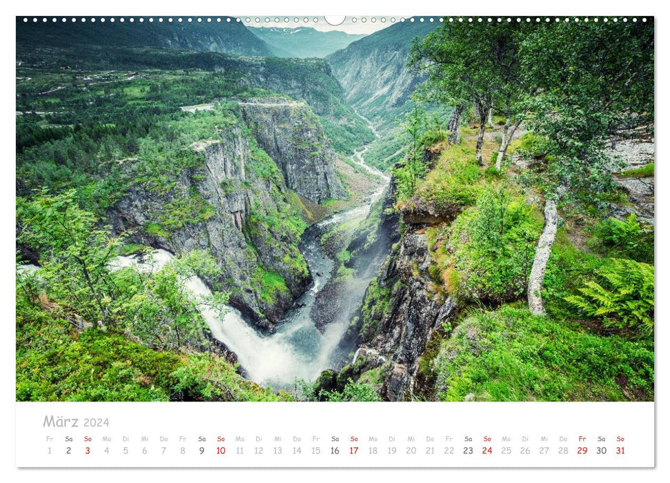 Norwegische Berg- und Fjordlandschaften (CALVENDO Premium Wandkalender 2024)