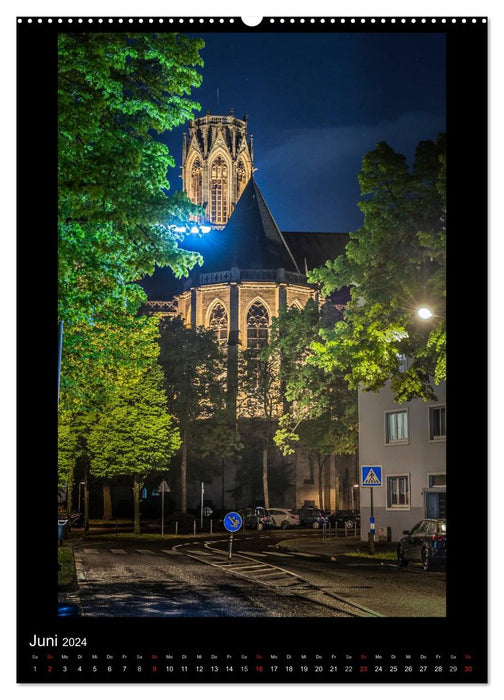 Köln-Nachts - Eine Metropole nicht nur im Mondschein (CALVENDO Premium Wandkalender 2024)