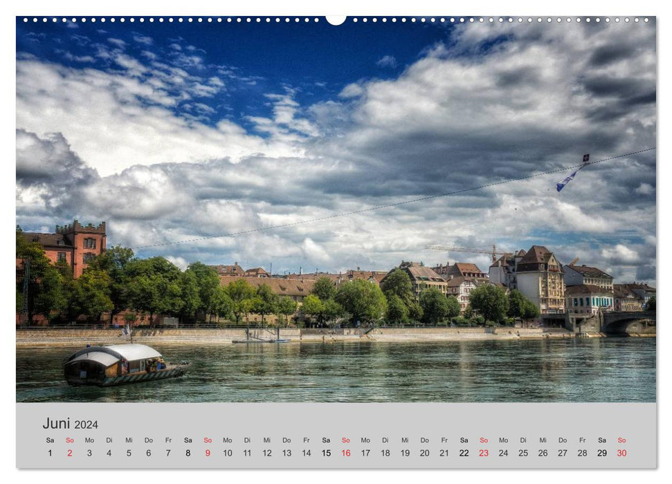 Basel, a city on the Rhine (CALVENDO Premium Wall Calendar 2024) 