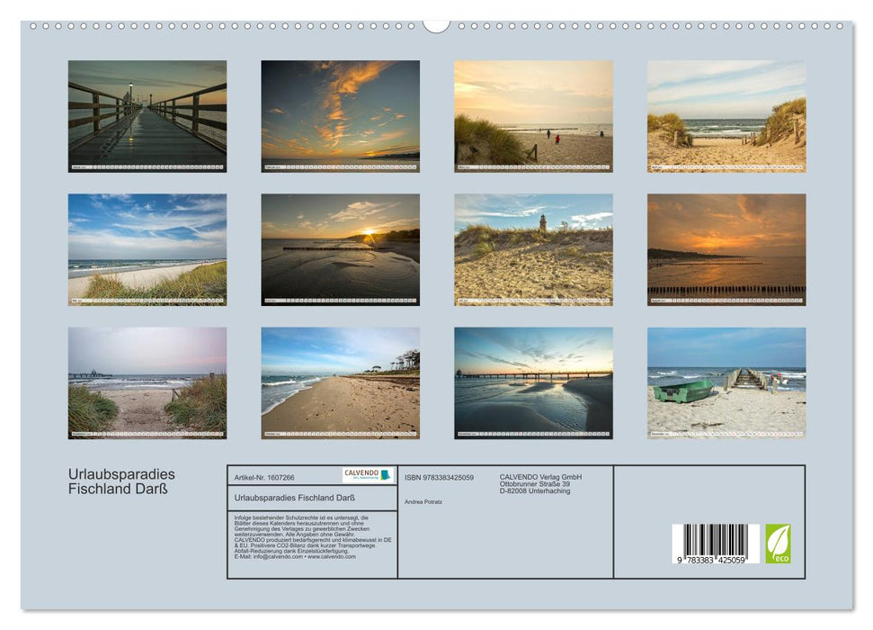 Urlaubsparadies Fischland Darß (CALVENDO Premium Wandkalender 2024)