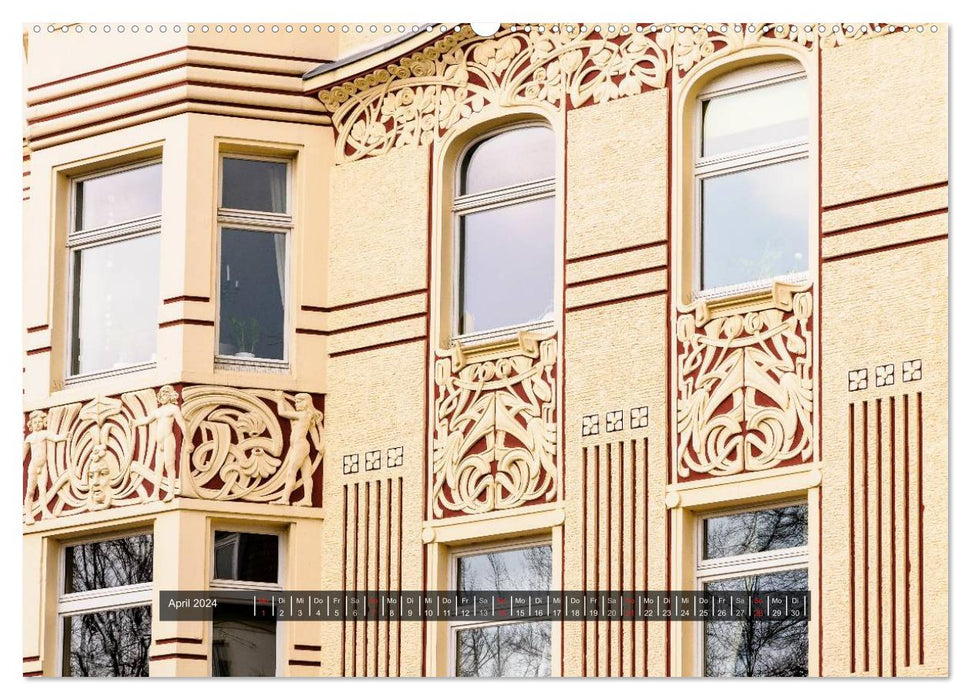 Art Nouveau architecture in Kassel (CALVENDO Premium Wall Calendar 2024) 