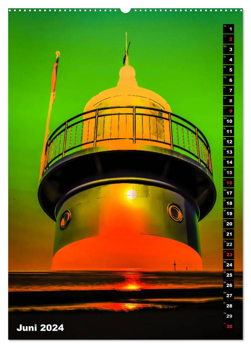 Lighthouse calendar of a special kind (CALVENDO Premium Wall Calendar 2024) 