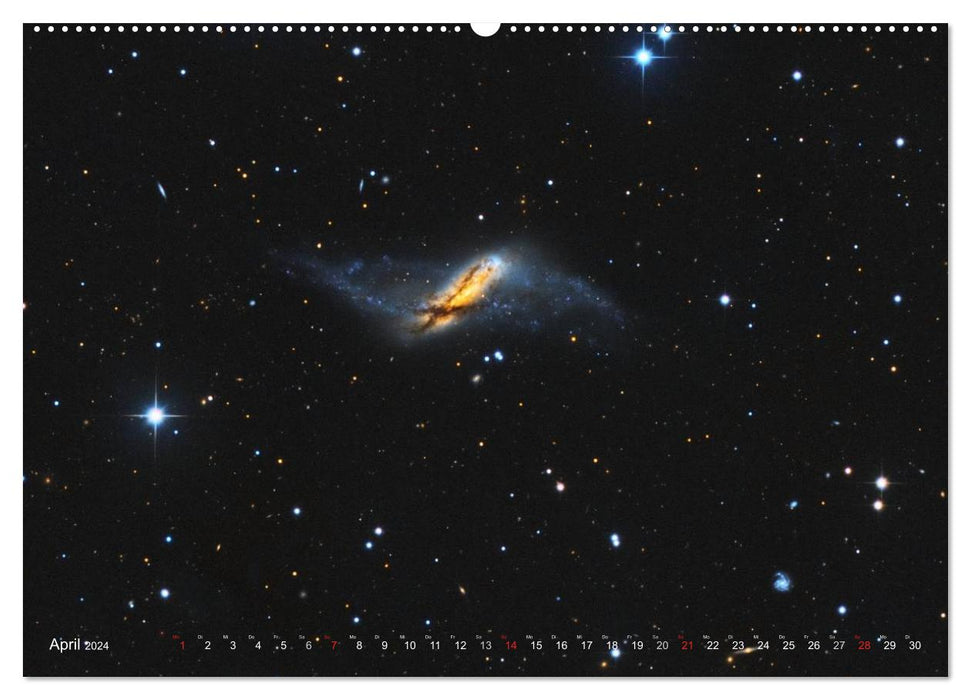Fascination with galaxies and the variety of forms on the world islands (CALVENDO Premium Wall Calendar 2024) 