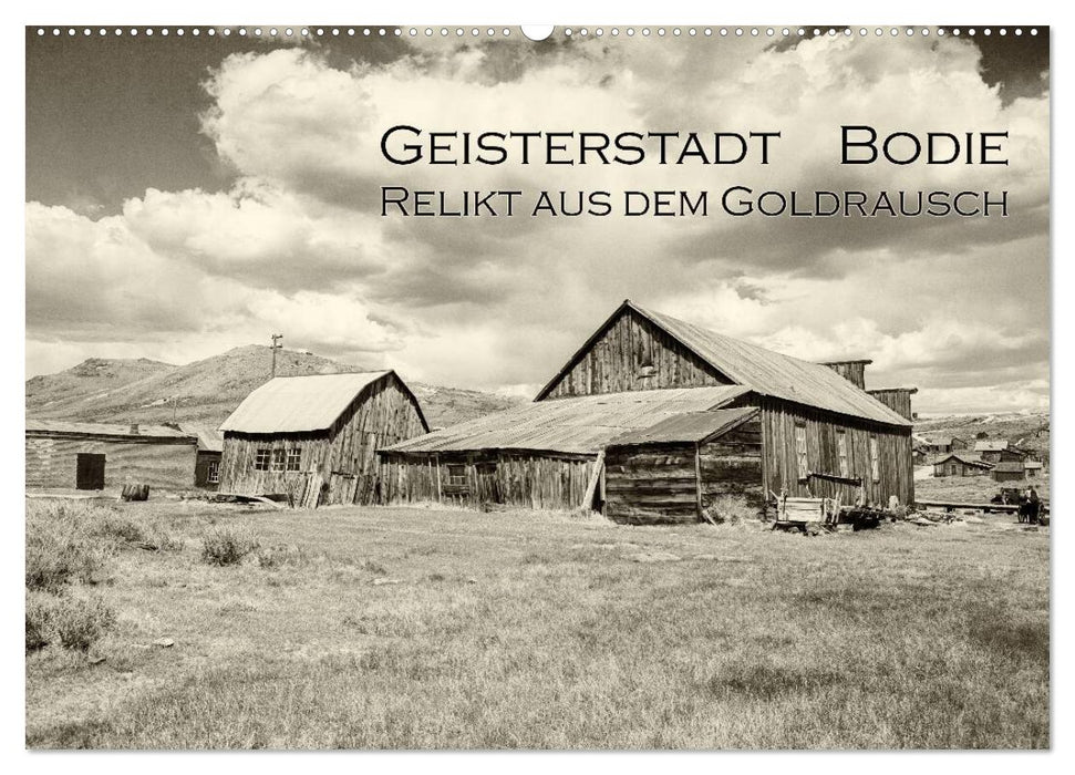 Ghost town of Bodie - relic from the gold rush (black and white) (CALVENDO wall calendar 2024) 