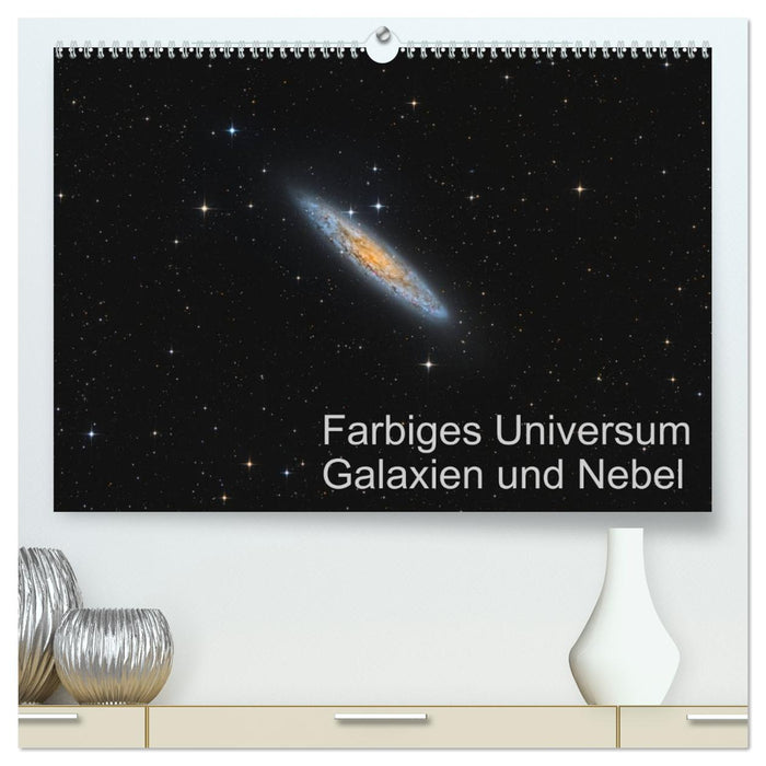 Colored universe galaxies and nebulae (CALVENDO Premium Wall Calendar 2024) 