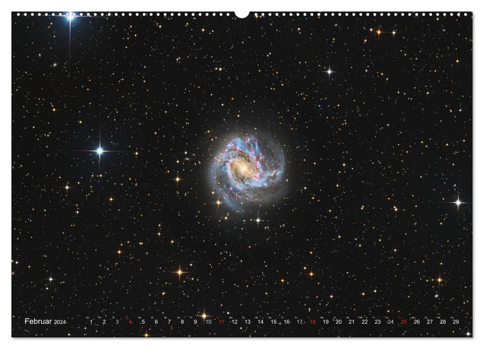 Farbiges Universum Galaxien und Nebel (CALVENDO Premium Wandkalender 2024)