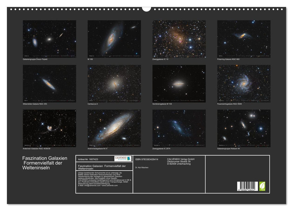 Fascination with galaxies and the variety of forms on the world islands (CALVENDO wall calendar 2024) 