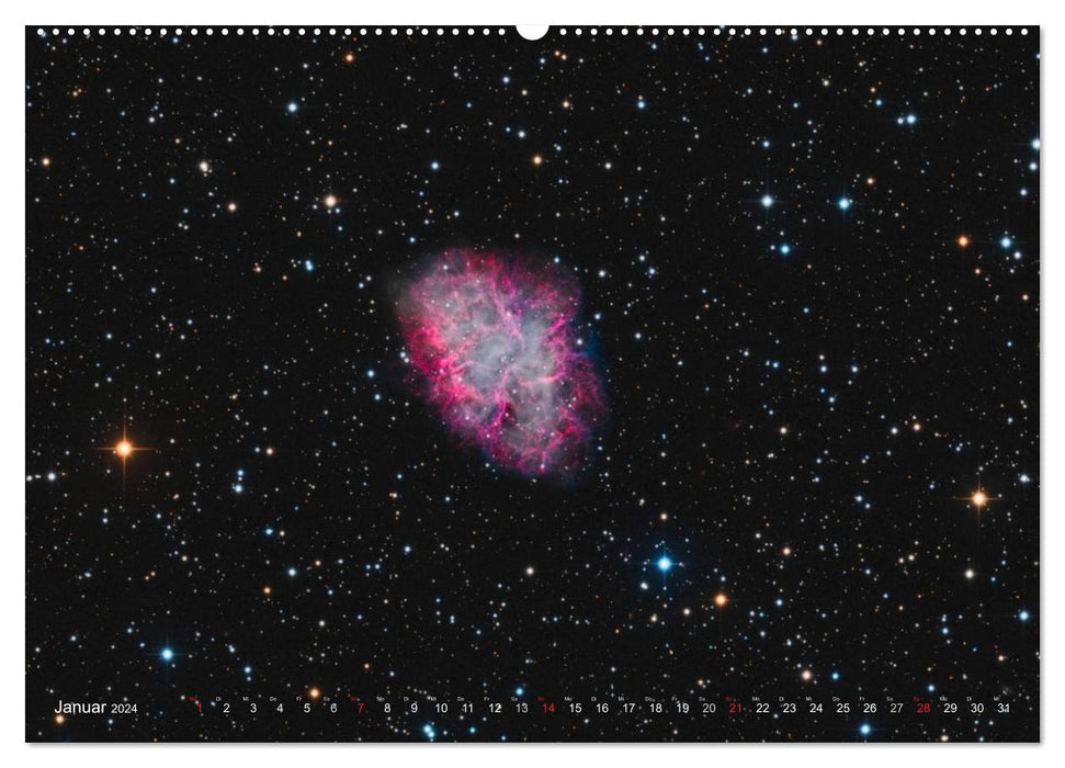 Farbiges Universum Galaxien und Nebel (CALVENDO Wandkalender 2024)