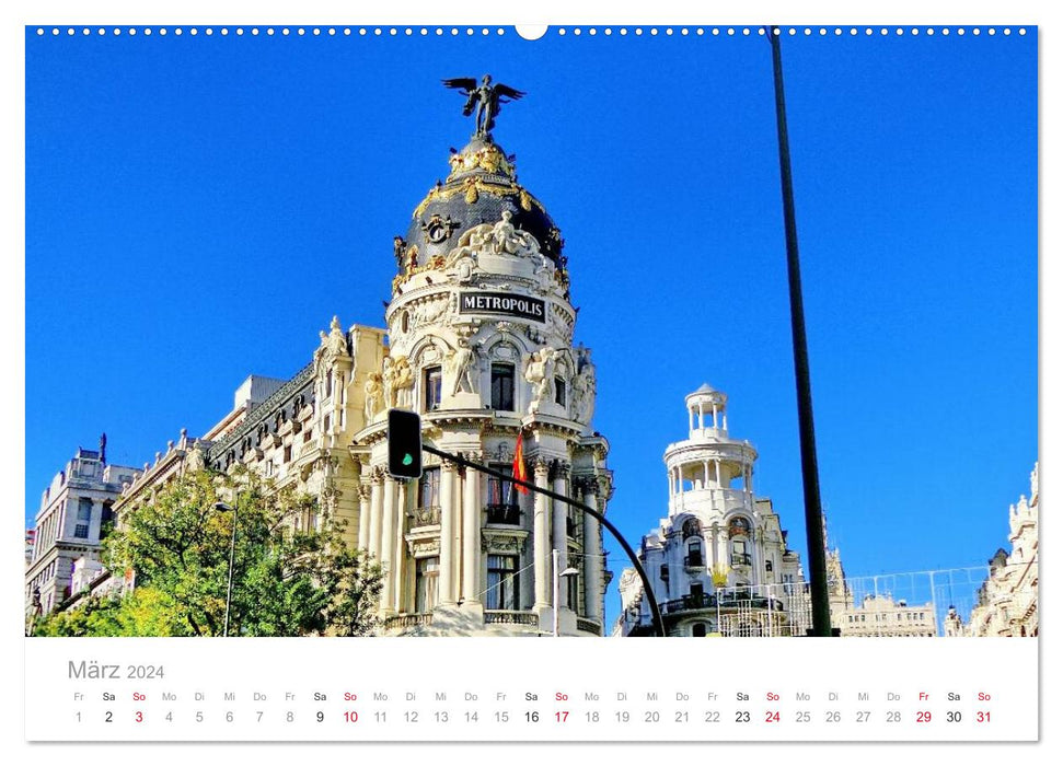 Madrid a city to fall in love with (CALVENDO Premium Wall Calendar 2024) 