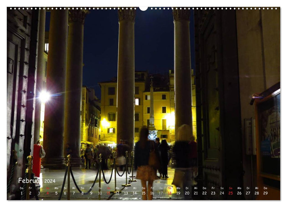 Rom bei Nacht (CALVENDO Wandkalender 2024)
