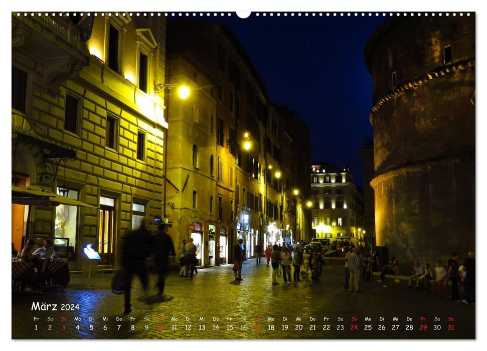Rom bei Nacht (CALVENDO Wandkalender 2024)