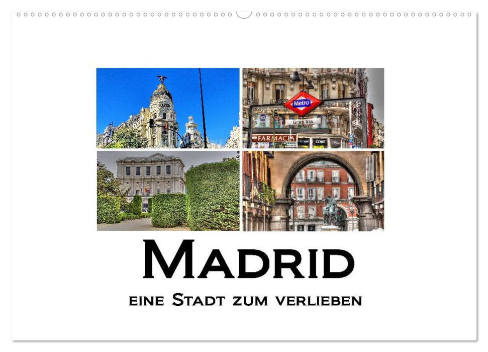 Madrid a city to fall in love with (CALVENDO wall calendar 2024) 