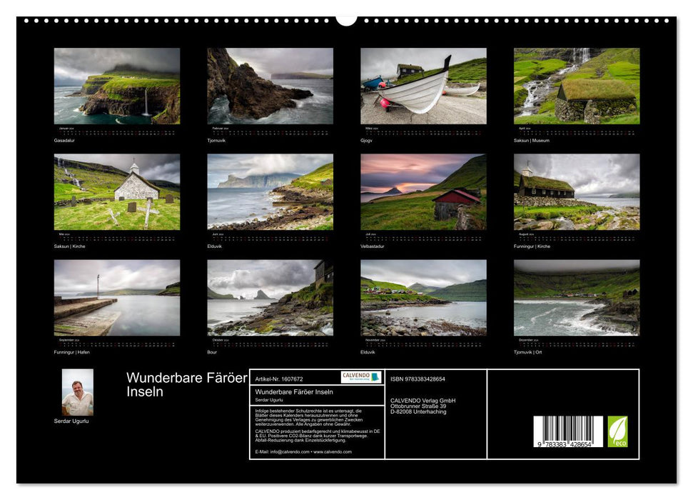 Wonderful Faroe Islands (CALVENDO Premium Wall Calendar 2024) 